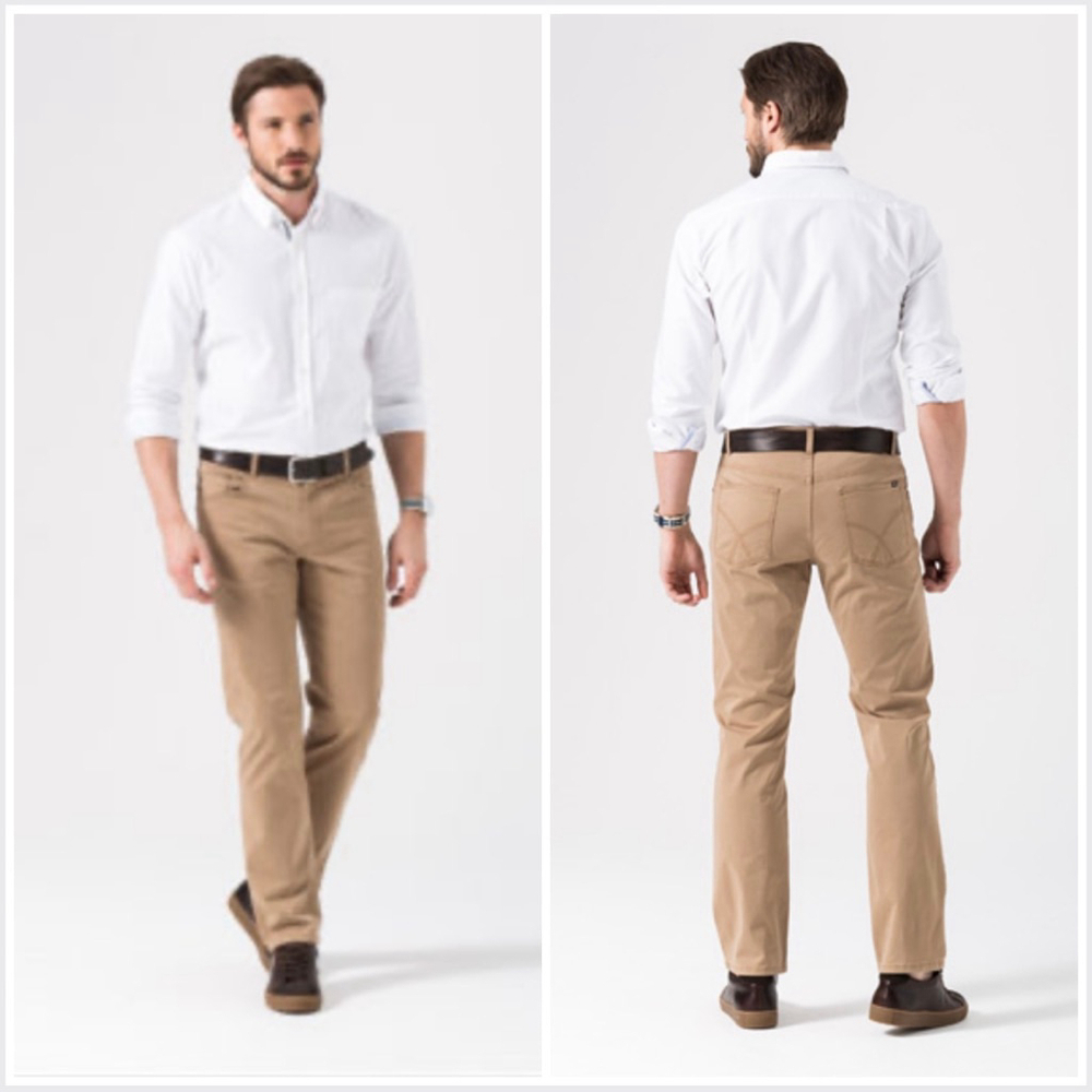 BRAX Cooper Fancy Regular Fit Khaki Chinos Pants 35/32